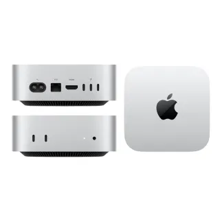 【Apple】2024 Mac mini M4晶片 10核心CPU與10核心GPU 24G/512G SSD/Gigabit 乙太網路(MCYT4TA/A)