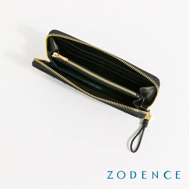 【ZODENCE 佐登司】CRAFTSOUL進口真皮手工上色編織拉鍊長夾(多色)