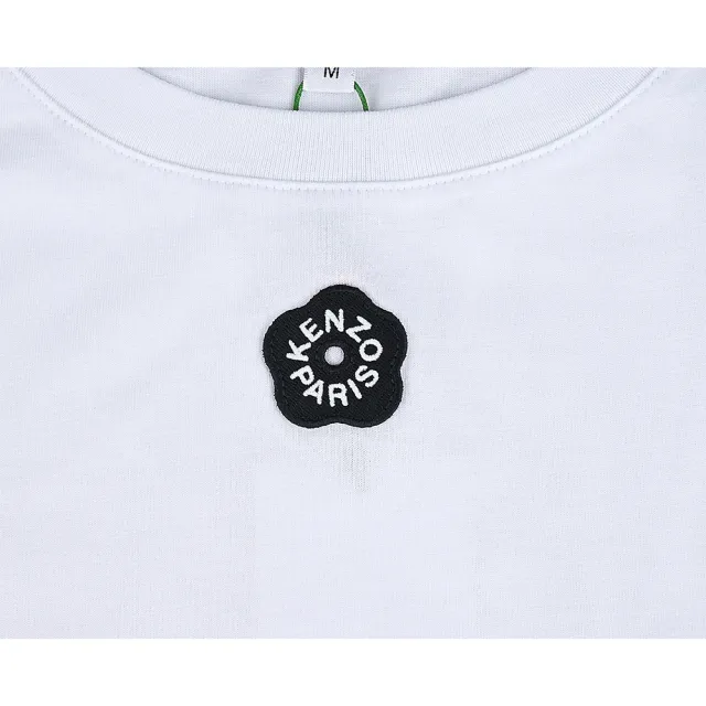 【KENZO】KENZO Boke Flower 2.0海棠花刺繡布章棉質短袖T恤(女款/白x黑)