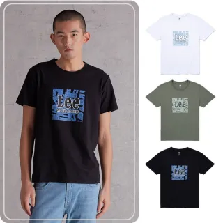 【Lee 官方旗艦】男裝 短袖T恤 / 方框印花 共三色 標準版型(LB502016ANL/LB502016K11/LB502016K14)