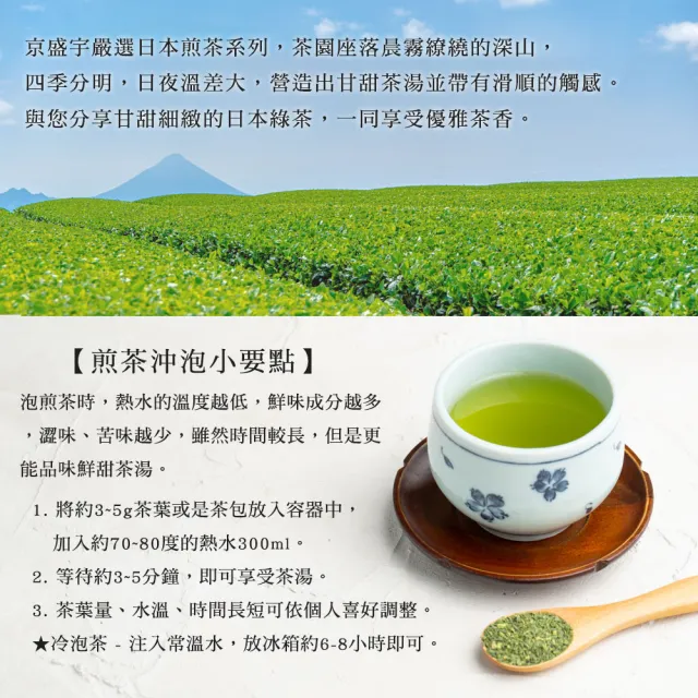 【京盛宇】世界選茶系列茶包 12入x1袋(煎茶/焙茶/玄米煎茶/普洱茶/大吉嶺紅茶/汀普拉紅茶)