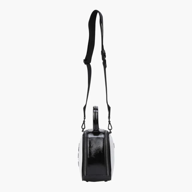 【DESCENTE】GOLF 迪桑特  女士 高爾夫側背包 方形立體包(白色)