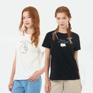 【GIORDANO 佐丹奴】女裝 印花短袖上衣(多色任選)