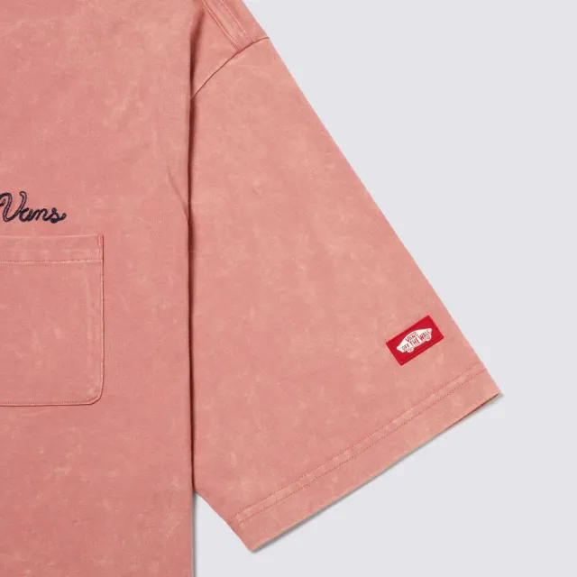 【VANS】官方旗艦 Tokyo Design Collective Washed Out 粉橘色短袖T恤