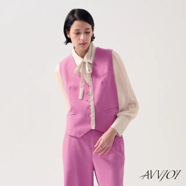 【AVVJOY 艾薇卓爾】西裝背心嫣(無袖 上衣 背心 夾克 西裝 外套 女背心 女外套 女西裝 西裝背心 CLA0275TP)
