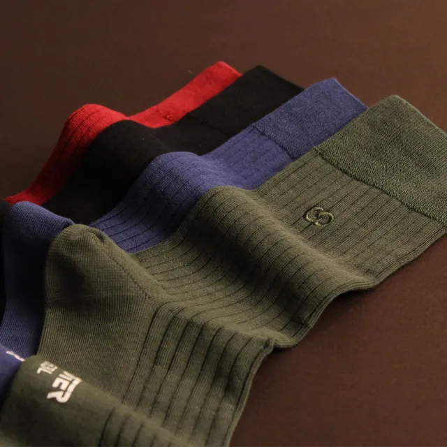 【FOOTER】6入組純色雙針刺繡/線條格紋紳士襪-男女款(Q53/Q54)