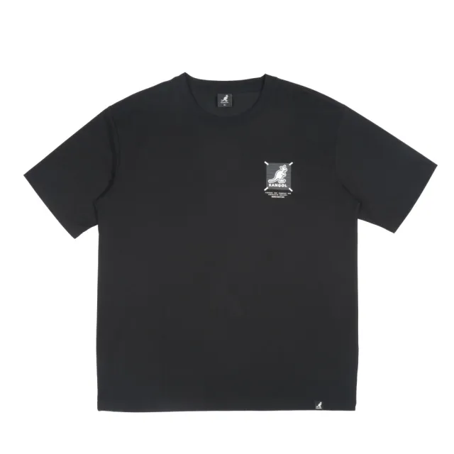 【KANGOL】短T 黑色 貼布 大LOGO 短袖 中性(6525101620)