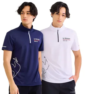 【LE COQ SPORTIF 公雞】吸濕排汗短袖立領衫 男款-3色-LWV21945