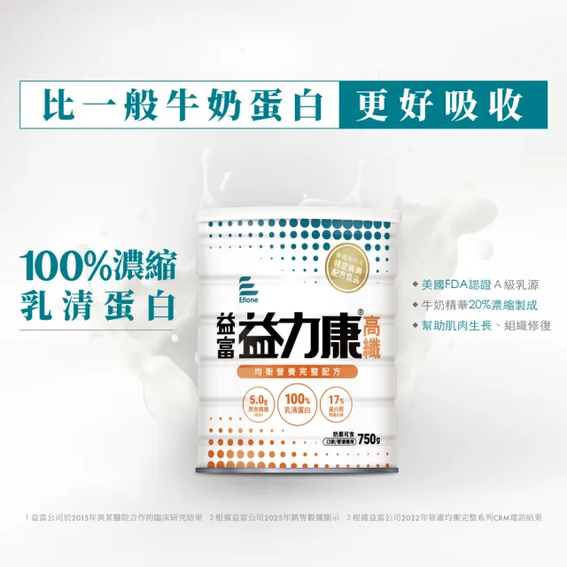【益富】益力康高纖營養均衡配方 750g(乳清蛋白+高纖)