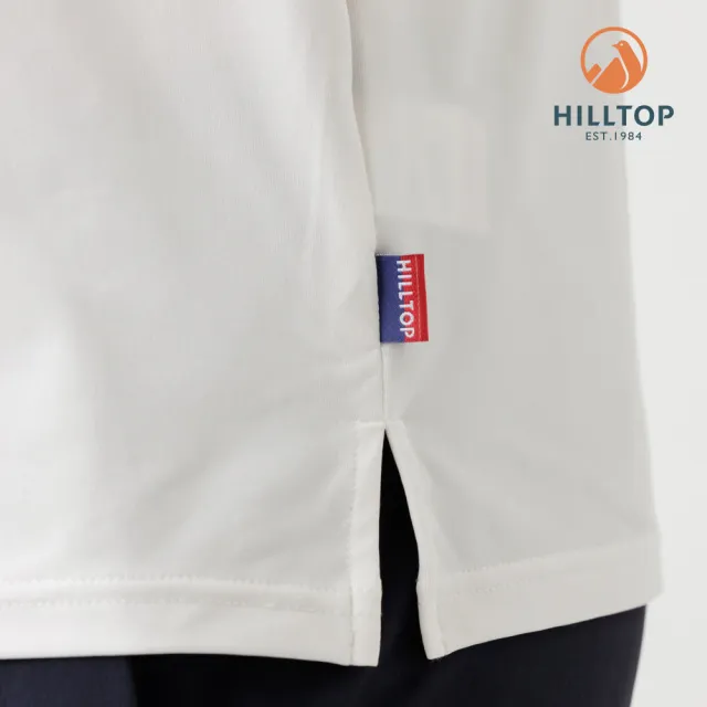 【Hilltop 山頂鳥】ZISOFIT Polygiene抗菌抗UV吸濕快乾彈性T恤 男款 白｜PS04XMH1ECB0