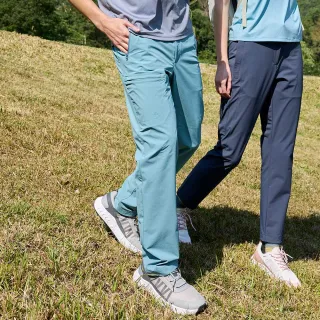 【ATUNAS 歐都納】男款蚊瘋不動防蚊輕薄透氣彈性長褲(A1PA2516M霧藍綠/驅蚊/防曬抗UV/戶外露營/日常休閒)