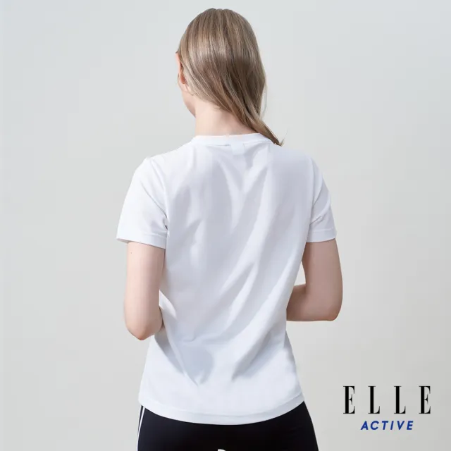 【ELLE ACTIVE】女款 印花圓領短袖T恤-白色(EA25S2F1604-90)