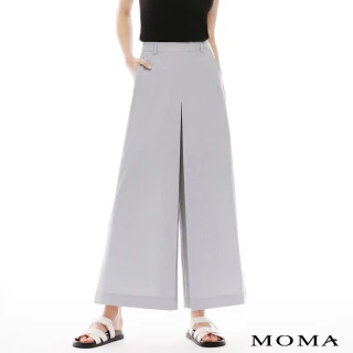 【MOMA】率性合褶西裝長褲(灰色)