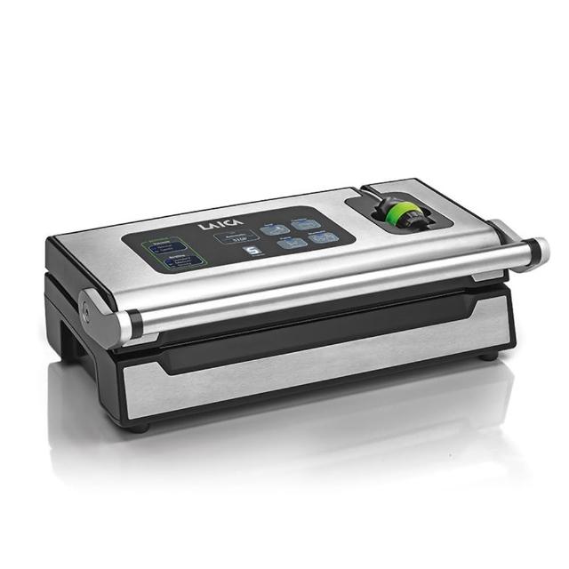 LAICA義大利萊卡 VT3240 真空包裝機,源自義大利設計中國製造,尺寸423x165x222mm,重量3.66kg,配備中文說明書及真空袋。特殊功能包含醃漬模式、真空調速及防壓碎快速封口,完美儲存食材新鮮度,提供2年保固。適閤家庭使用,高效真空封口延長食物儲存期,讓您輕鬆享用美味! LAICA義大利萊卡 VT32400