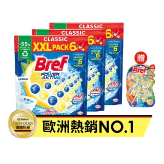 【Bref 妙力】懸掛式浴廁馬桶清潔球量販包50g*6/包 共3包(檸檬/松樹 2款任選)
