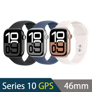 【Apple】Apple Watch S10 GPS 46mm(鋁金屬錶殼搭配運動型錶帶)