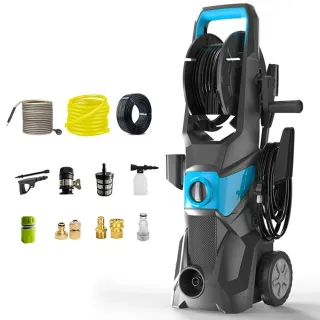 【Ogula 小倉】高壓清洗機 沖洗機 洗車機 升級繞管（3500W）12米管+長短槍(3500W強力220bar/110V帶滾輪)