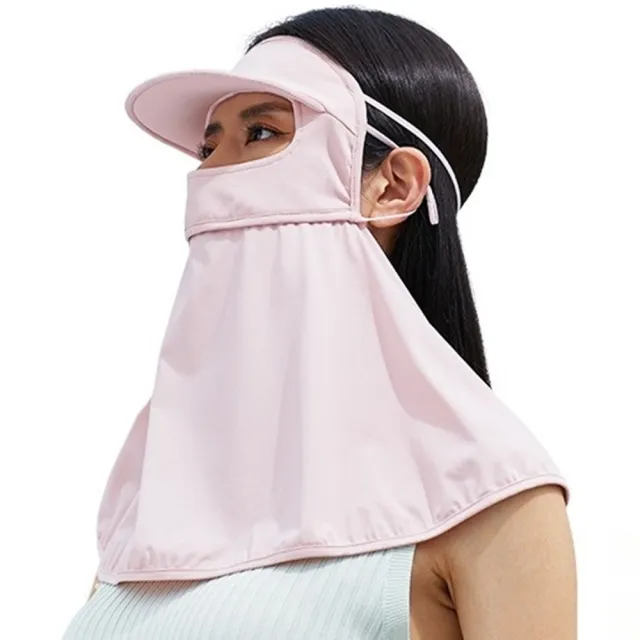 【MoonDy】帽子 臉罩 防曬面罩 騎車面罩 臉部防曬 防紫外線 透氣舒適 防曬頭巾 凉感 護頸 