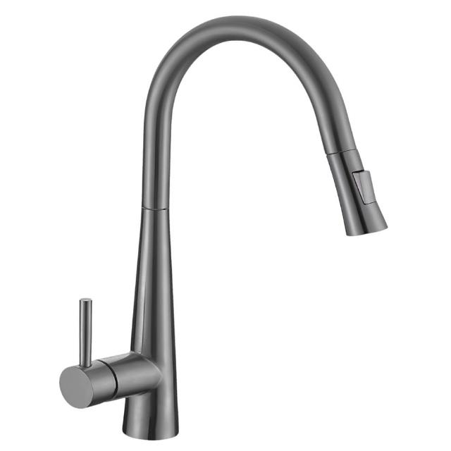 【GESAI 格賽】無鉛認證304不鏽鋼抽拉萬向廚房龍頭B-30122A-LT5(可配合安裝廚房龍頭/伸縮龍頭/抽拉龍頭)