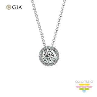 【彩糖鑽工坊】GIA 鑽石 1克拉 E成色 14K 鑽石項鍊(天然鑽石 3EX+八心八箭)