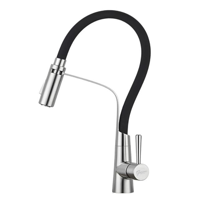 GESAI 格賽 B-20111-LT5 檯面伸縮水龍頭，採用高品質材質設計，適合現代廚房使用，提供便捷伸縮功能。享有10年保固，正常使用下非人為損壞免費維修；一年內耗材如陶瓷芯、噴頭免費更換。排除耗材損壞、天災或操作不當等情況，詳情請參閱保固條款。選購格賽水龍頭，確保廚房衛浴升級！