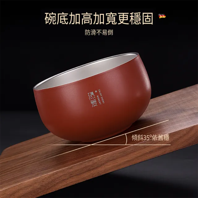 【媽媽咪呀】頂級316不鏽鋼雙層隔熱碗12cm帶蓋款(泡麵碗 防摔碗 不銹鋼餐碗 飯碗 湯碗 碗公)