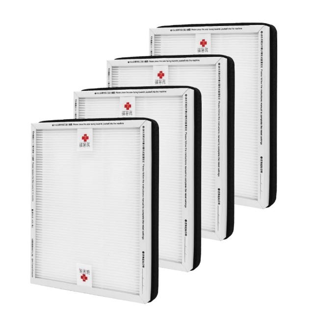 【蟎著媽】HEPA濾網4入優惠組(適用 3M FA-B200DC FA-U90 空氣清淨機 U100-F U100-ORF)