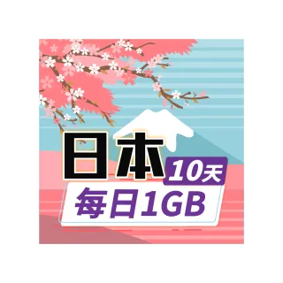 【飛速移動】日本10天｜每日1GB 高速流量吃到飽(日本網卡 日本網路 日本 網卡 網路 上網 sim卡)