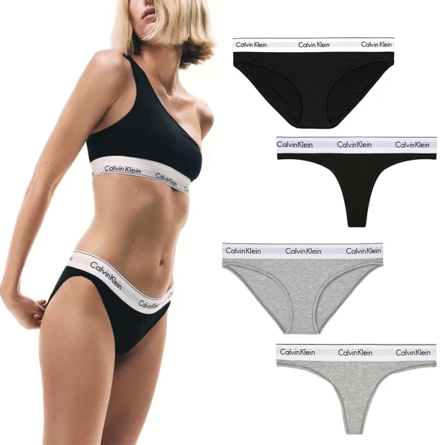 【Calvin Klein 凱文克萊】Modern Cotton女內褲棉質寬腰帶丁字褲/三角褲/CK內褲(多款任選F3786.F3787)