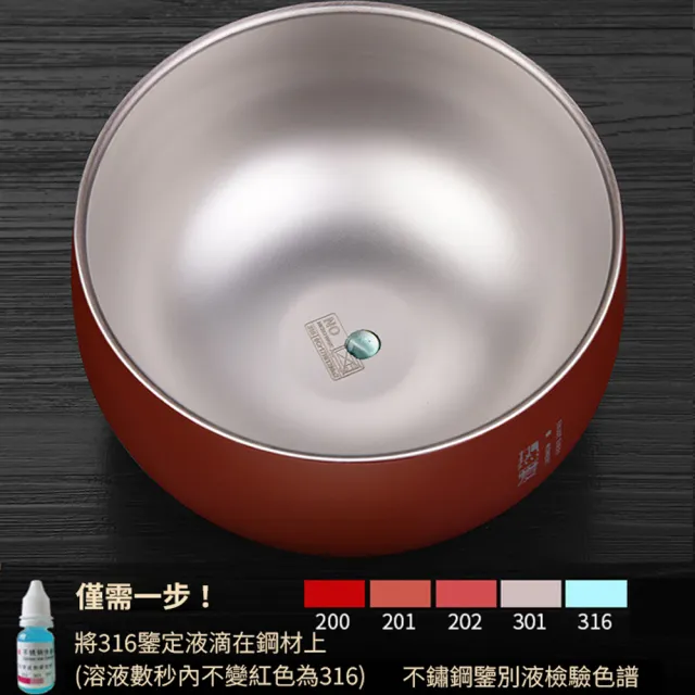 【媽媽咪呀】頂級316不鏽鋼雙層隔熱碗13cm帶蓋加大款(泡麵碗 防摔碗 不銹鋼餐碗 飯碗 湯碗 碗公)