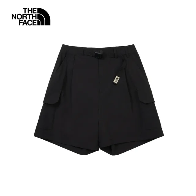 【The North Face】TNF 休閒 UPF防曬短褲 W MTN RIPSTOP CARGO SHORT- AP 女 黑(NF0A8C11JK3)
