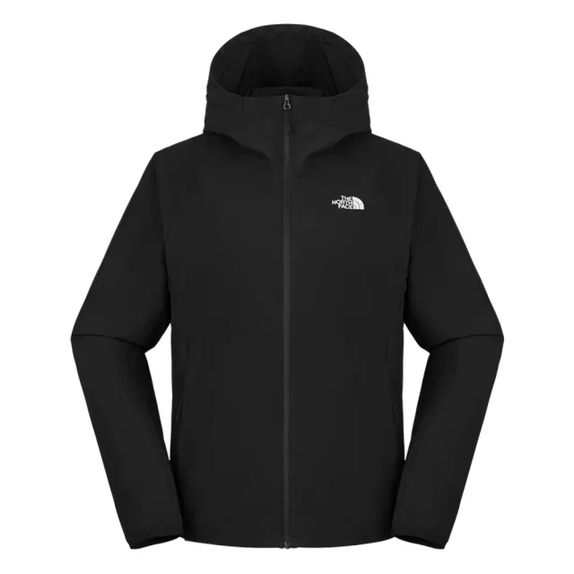 【The North Face】TNF 休閒 UPF防曬防風外套 W FLYWT WIND JACKET - AP 女 黑(NF0A8EXDJK3)