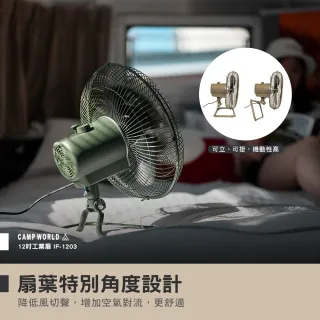 【樂活不露】12吋工業扇 黑(風扇 電風扇 BSMI R54585 露營 逐露天下)