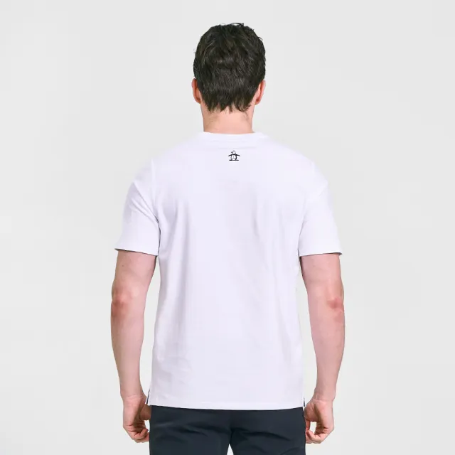 【Munsingwear】企鵝牌 男款白色企鵝排排站棉彈性舒適百搭短袖T SHIRT MGVL2508