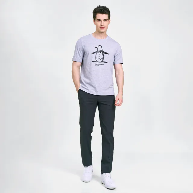 【Munsingwear】企鵝牌 男款灰色企鵝印花棉彈性舒適百搭基本款短袖T SHIRT MGVL2504