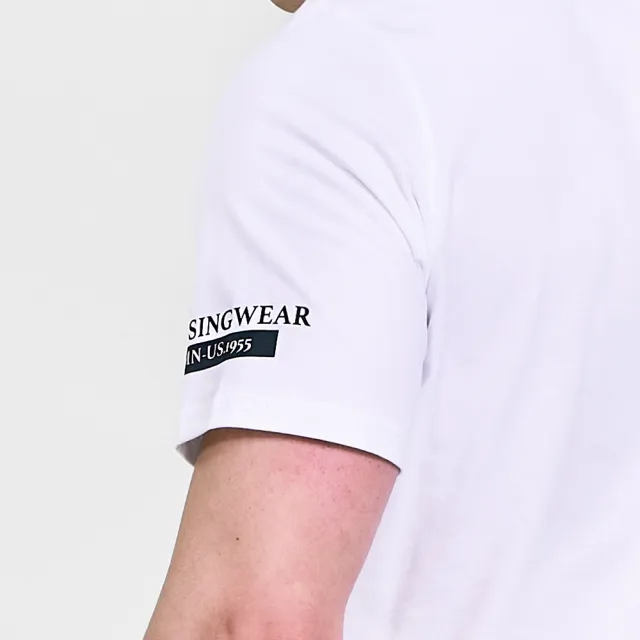 【Munsingwear】企鵝牌 男款白色企鵝高爾夫圖案復刻純棉舒適經典百搭短袖T SHIRT MGVL2507