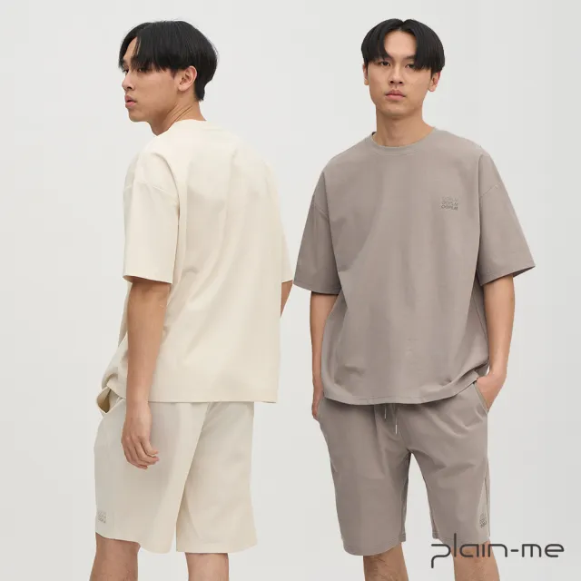 【plain-me】OOPLM 短袖 涼感 上+下 短褲 睡衣 休閒套裝_OPM3910-251