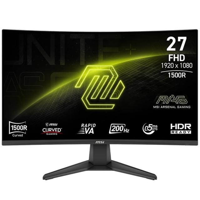 【MSI 微星】MAG 276CF E20 27型 VA FHD曲面電競螢幕(200Hz/HDR/0.5ms/1500R曲)
