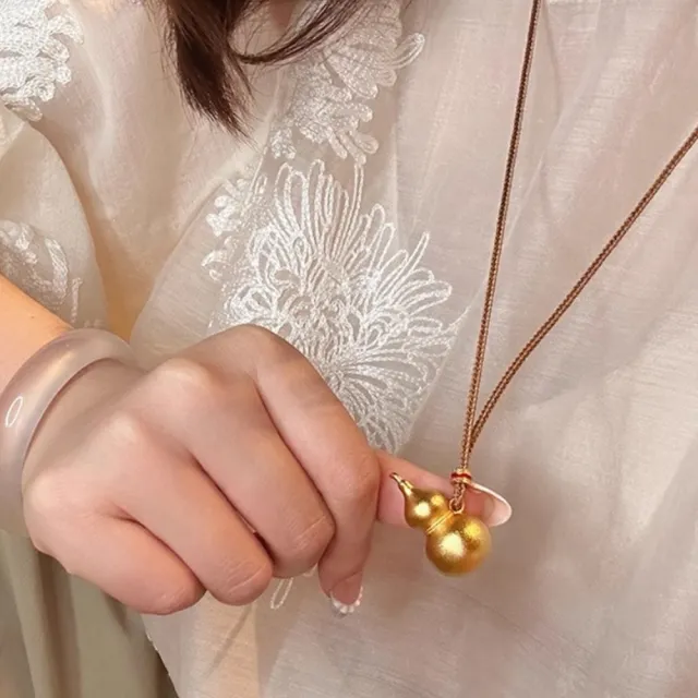 【Penny 珮妮】越南沙金 銅鍍真金 葫蘆 吊墜 項鍊 (母親節 父親節 交換禮物 生日 情人節 尾牙 新年 結婚)