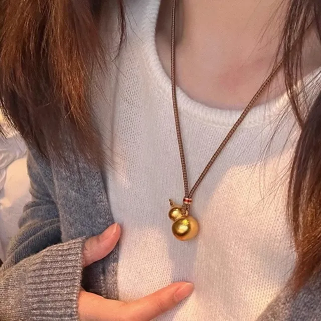 【Penny 珮妮】越南沙金 銅鍍真金 葫蘆 吊墜 項鍊 (母親節 父親節 交換禮物 生日 情人節 尾牙 新年 結婚)