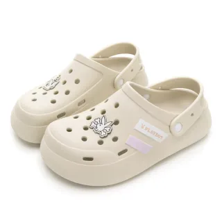 【PLAYBOY】玩酷主張 輕量防水2WAY洞洞鞋-奶茶-PY0002