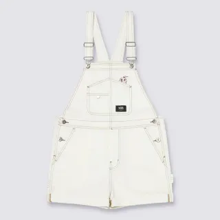 【VANS】官方旗艦 Contrast Stitch 女款米白色吊帶短褲
