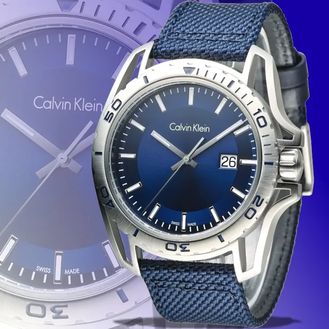 【CALVIN KLEIN】手錶 活力最漾潮流男錶-藍/K5Y31UVN(保固二年)雙11