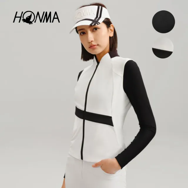 【HONMA 本間高爾夫】女款涼感防曬防潑水背心 春夏季 日本高爾夫專業品牌(XS-L白色 黑色任選HWKC320R614)