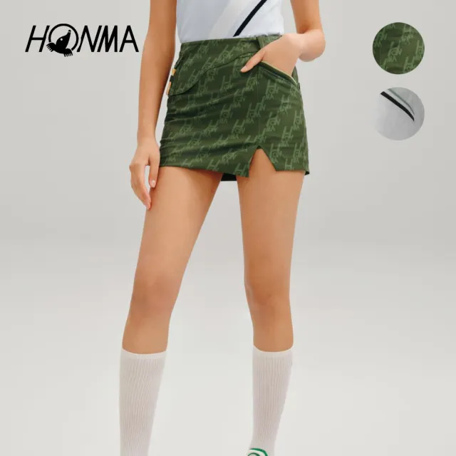 【HONMA 本間高爾夫】女款防曬防透短裙 春夏季 日本高爾夫球專櫃品牌(XS-L白色 軍綠任選HWKC902R619)