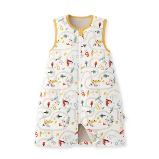 【mamaway 媽媽餵】抗菌防踢被 森林碰碰車 拉鍊款 薄款3Y以上(嬰幼兒防踢背心)