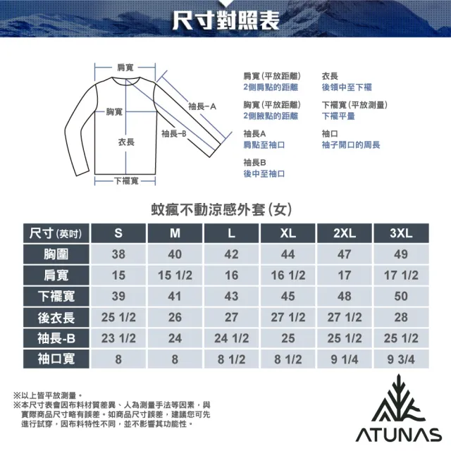【ATUNAS 歐都納】女款蚊瘋不動涼感輕薄風衣外套(A1GA2509W霧藍/深藍/防蚊/驅蚊/防曬抗UV/戶外/休閒露營)