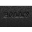 【BALLY】Mythos 紅白條紋再生牛皮對開6卡短夾(黑色)