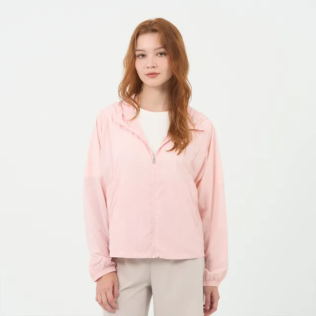 【GIORDANO 佐丹奴】女裝抗UV涼感連帽外套 G-Motion Tennis系列(37 桃皮粉紅)