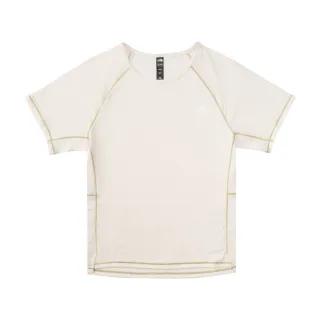 【The North Face 官方旗艦】北面女款米白色UPF防曬短袖T恤｜8DFGQLI(抗UV)